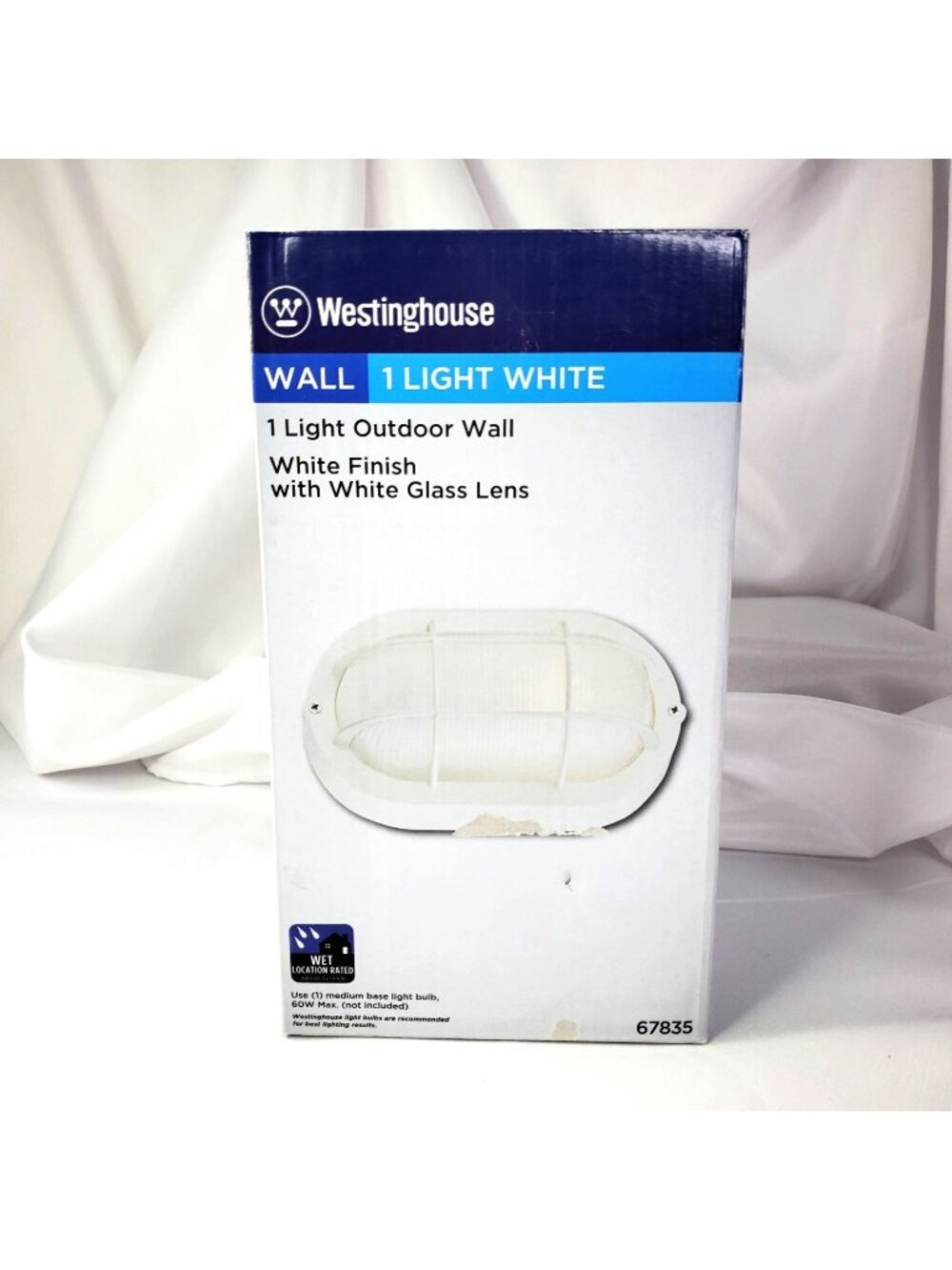 Westinghouse 1-Light Outdoor Wall Fixture White Indoor/Outdoor Use Model 67835